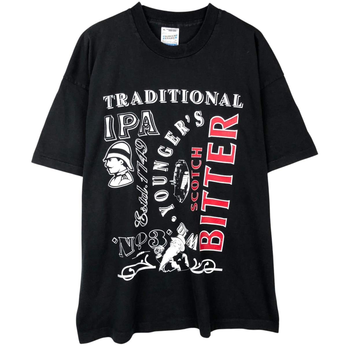 古着 90年代 フルーツオブザルーム FRUIT OF THE LOOM SCREEN STARS スクリーンスターズ Younger's Scotch Bitter アドバタイジングTシャツ メンズXL相当 ヴィンテージ/eaa646190