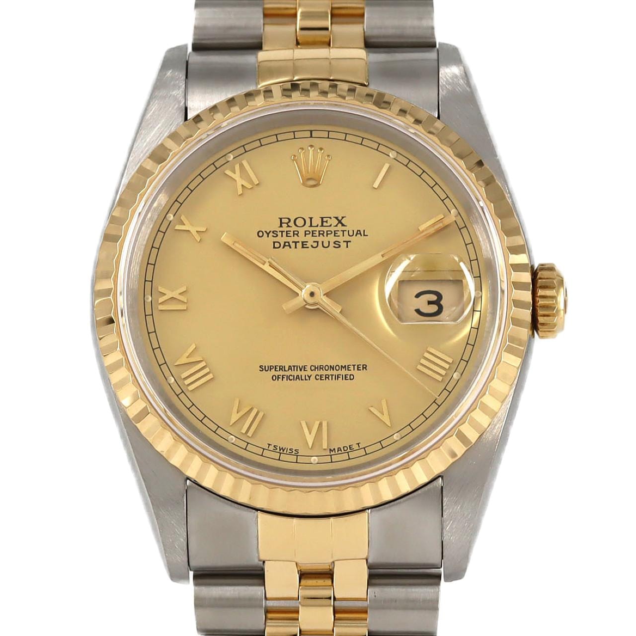 ロレックス デイトジャスト 16233 SSxYG 自動巻 X番