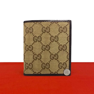 GUCCI グッチ キャンバス レザー カードケース ブラウン
561-2