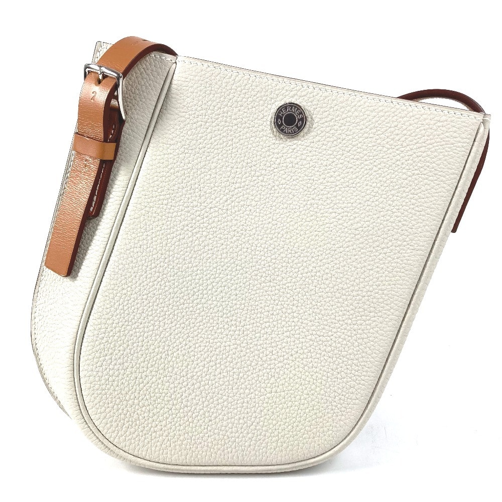 エルメス HERMES パースペクティブキャヴァリエール21 カバン ポシェット 斜め掛け ショルダーバッグ トゴ Z刻 アイボリー系 未使用