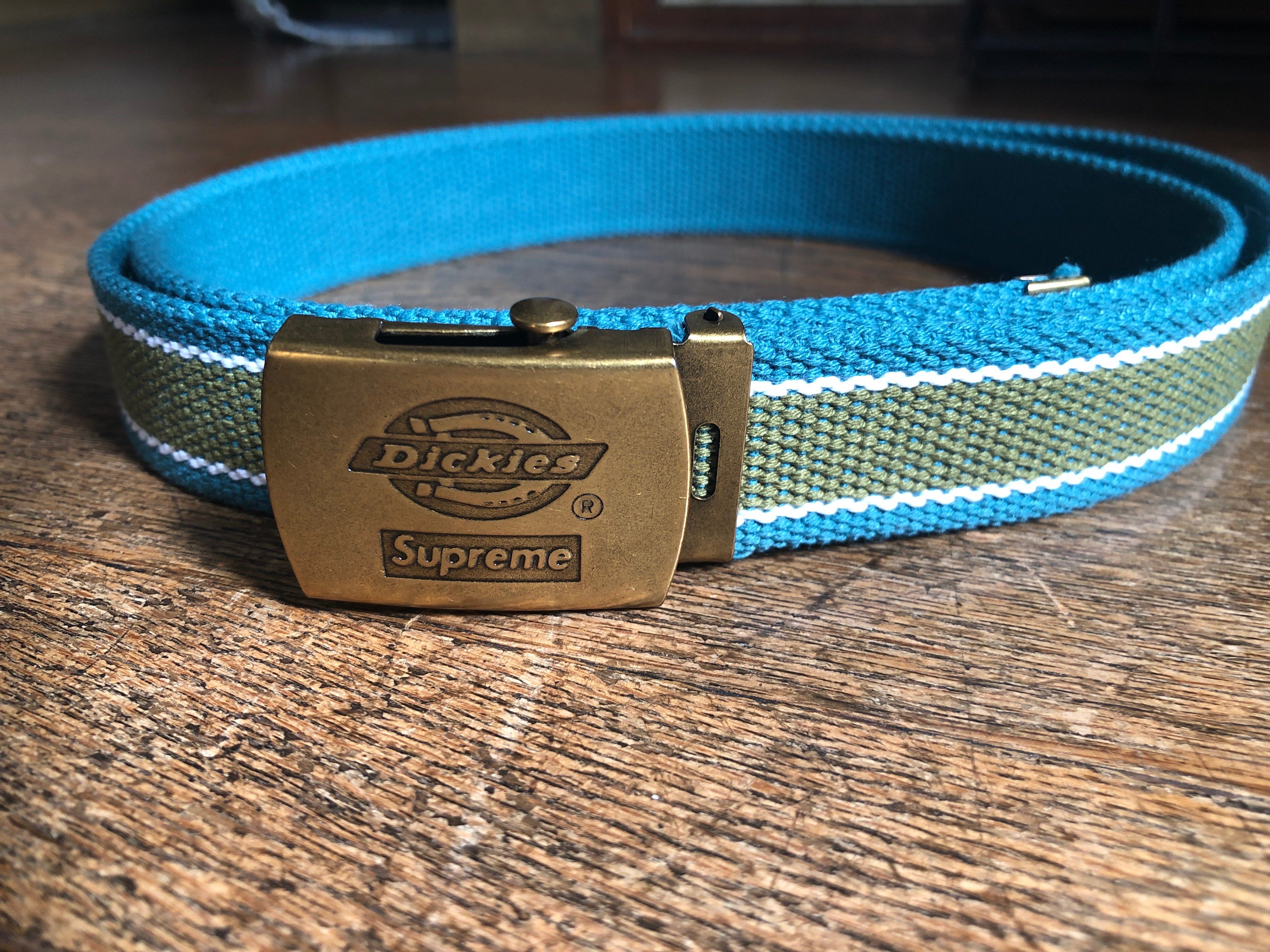 Supreme x Dickies Stripe Webbing Belt "Teal"