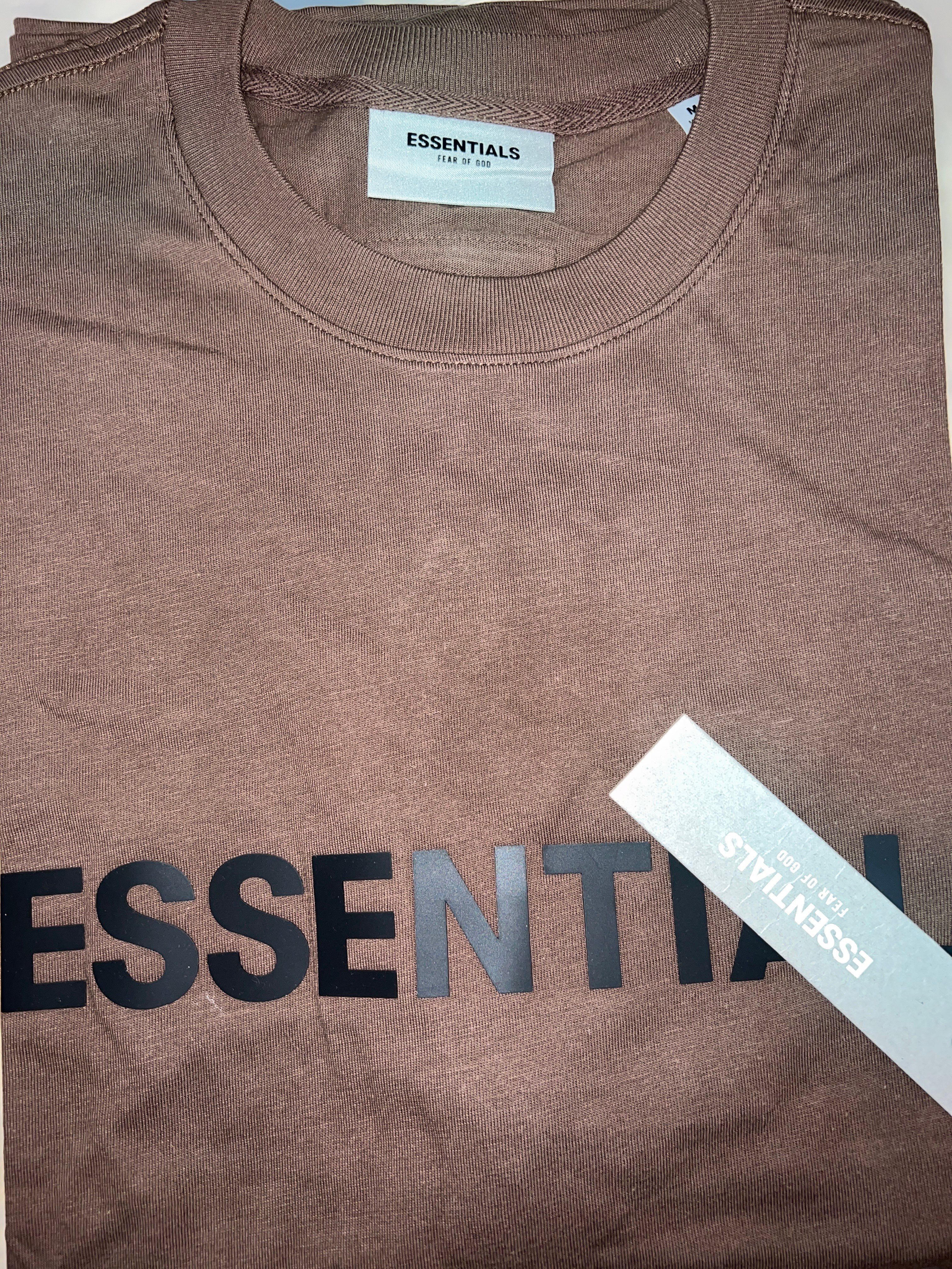 FEAR OF GOD ESSENTIALS / SSENSE Boxy T-Shirt Applique Logo "Rain Drum"