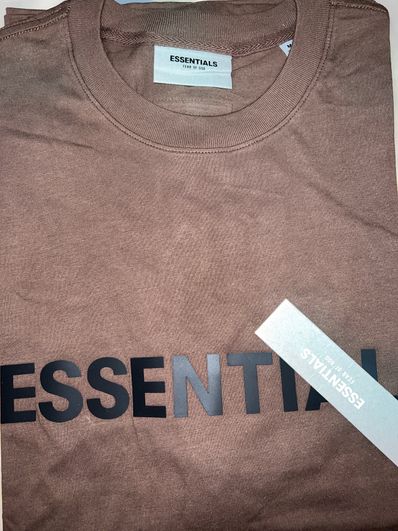 FEAR OF GOD ESSENTIALS / SSENSE Boxy T-Shirt Applique Logo "Rain Drum"