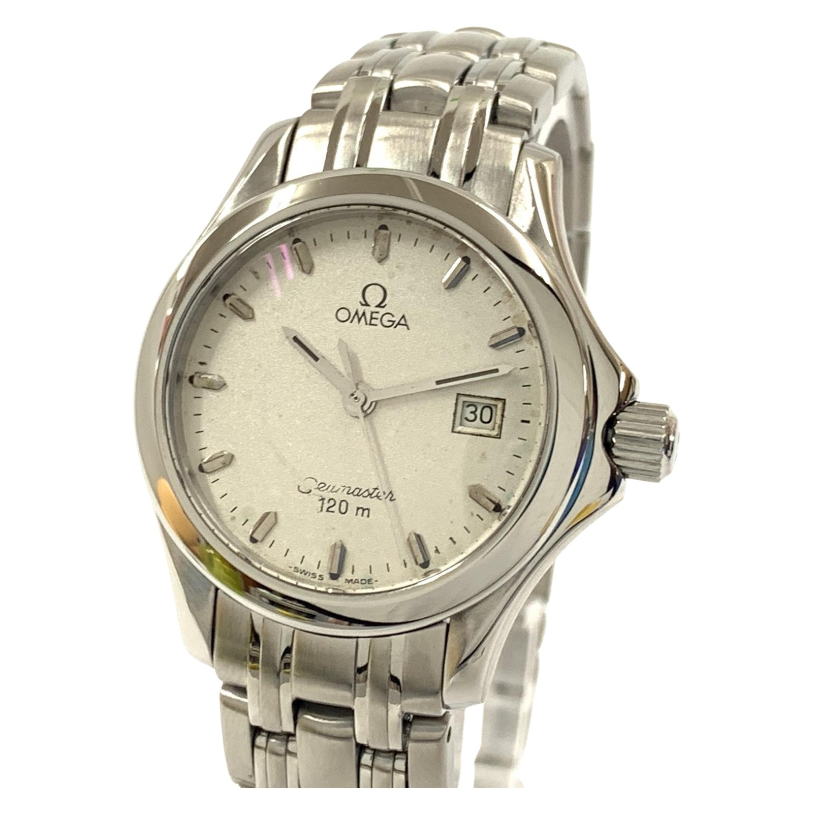 OMEGA オメガ シーマスター レディース クォーツ  腕時計  596.1501 シルバー OH済み