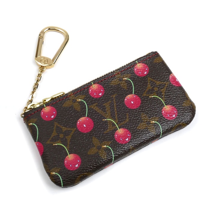 LOUIS VUITTON ルイ・ヴィトン ポシェットクレ コインケース モノグラムチェリー M95042 CA0025 レディース【中古】【美品】