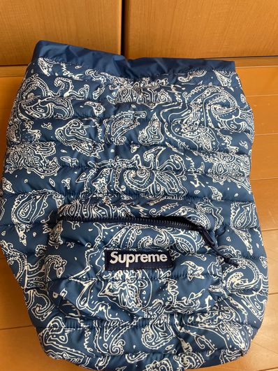 Supreme Puffer Backpack "Blue Paisley"