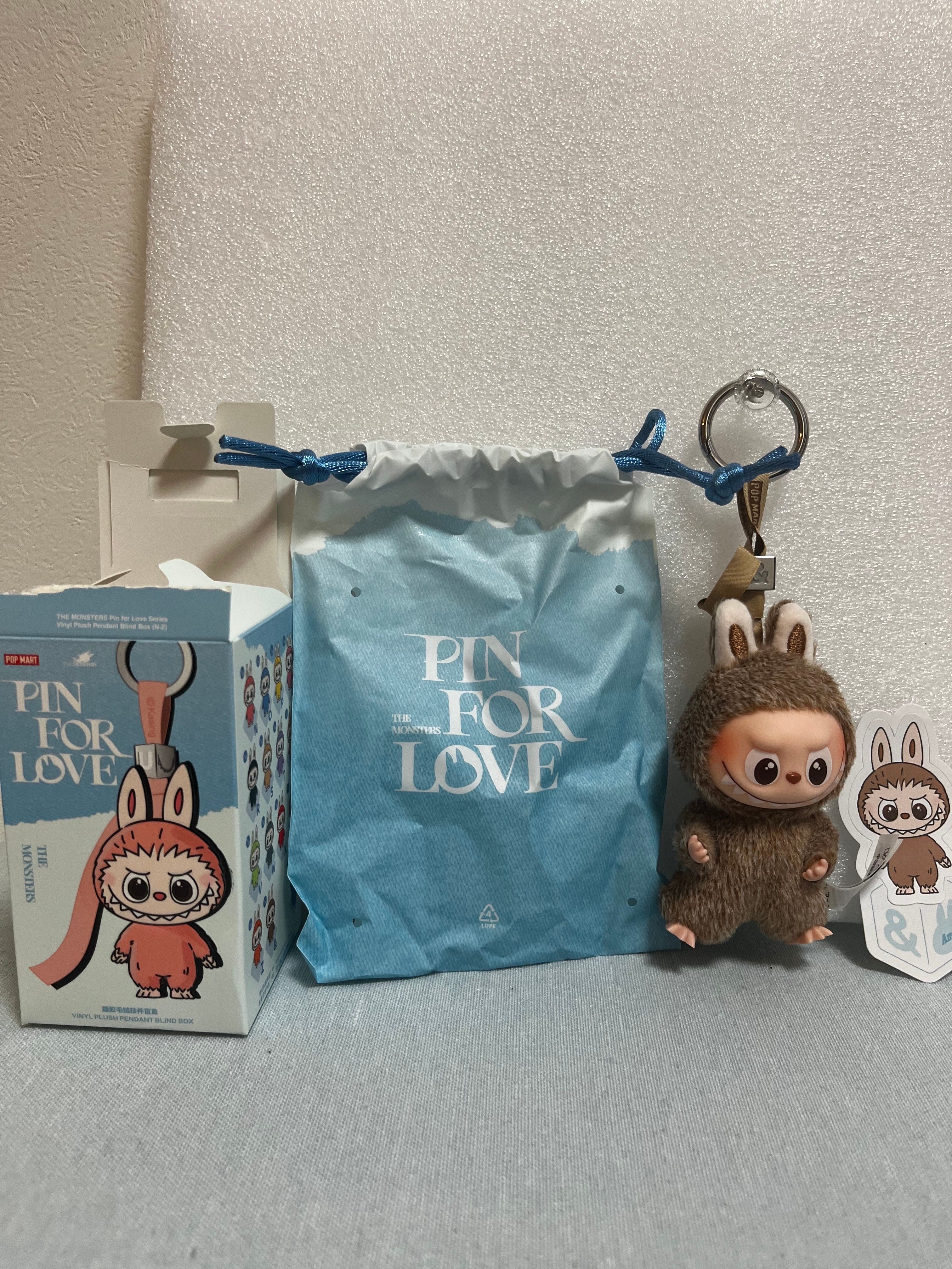 POP MART THE MONSTERS (LABUBU) Pin for Love Series-Vinyl Plush Pendant (N-Z) &