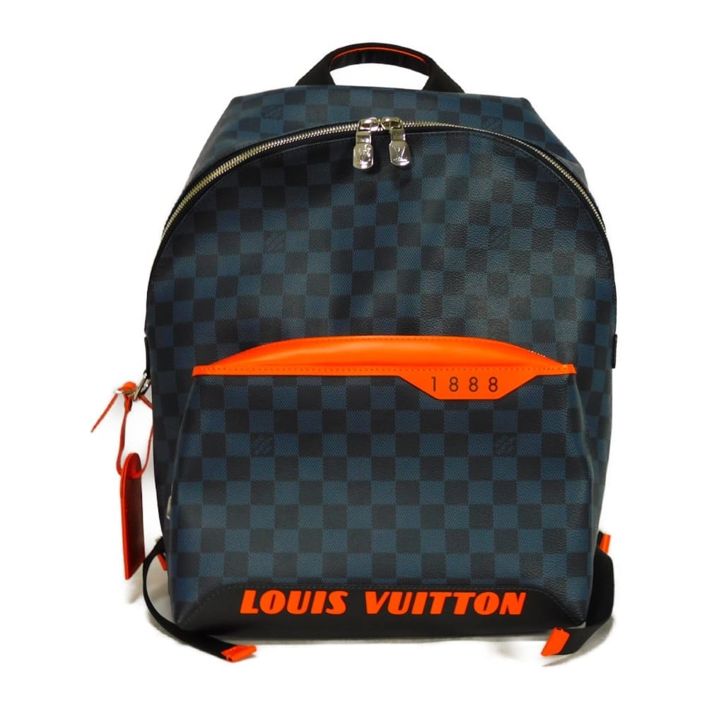 LOUIS VUITTON ルイ・ヴィトン ディスカバリー ロゴ ネイビー 19AW ダミエ コバルト レース オレンジ リュックサック バックパック N40157
