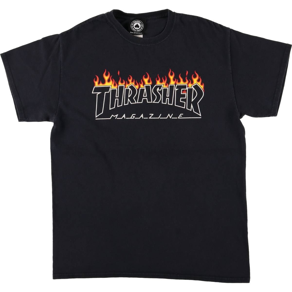 古着 スラッシャー THRASHER ファイヤーパターン サーフ スケートTシャツ メンズM相当/eaa579987