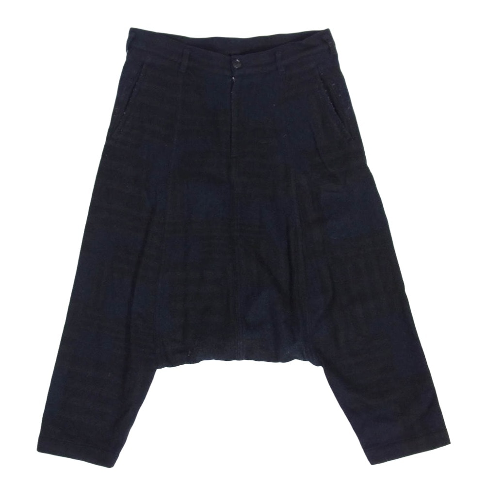 COMME des GARCONS コムデギャルソン パンツ OD-P003 総柄 ウール サルエル ショート ハーフ パンツ ブラック系 S【中古】