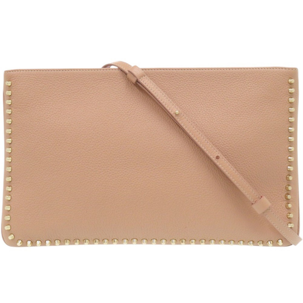 クリスチャンルブタン 2WAY レザー ピンクベージュ