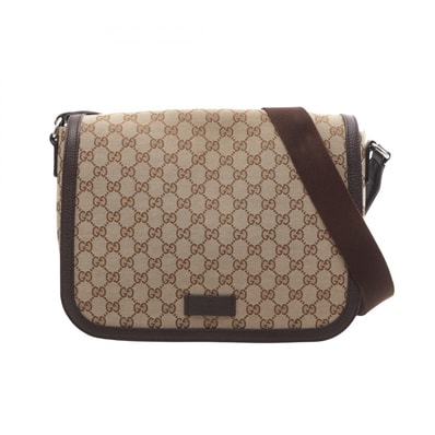 グッチ GUCCI GGキャンバス ショルダーバッグ バッグ キャンバス レザー レディース ベージュ系 / ブラウン系 449171 【中古】