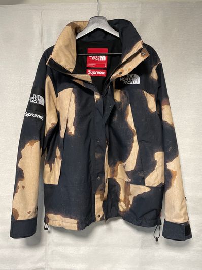 Supreme x The North Face Bleached Denim Print Mountain Jacket "Black"