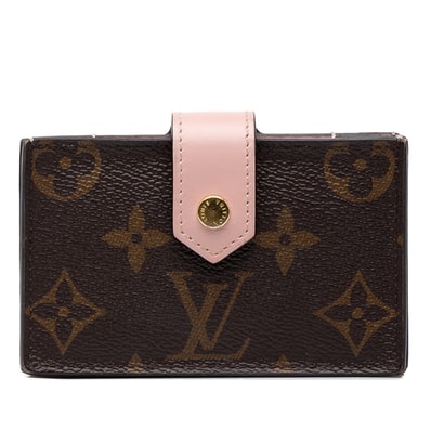 ルイ ヴィトン ポルトカルト カードケース M69761 ローズバレリーヌ ピンク ブラウン PVC レザー レディース LOUIS VUITTON 中古