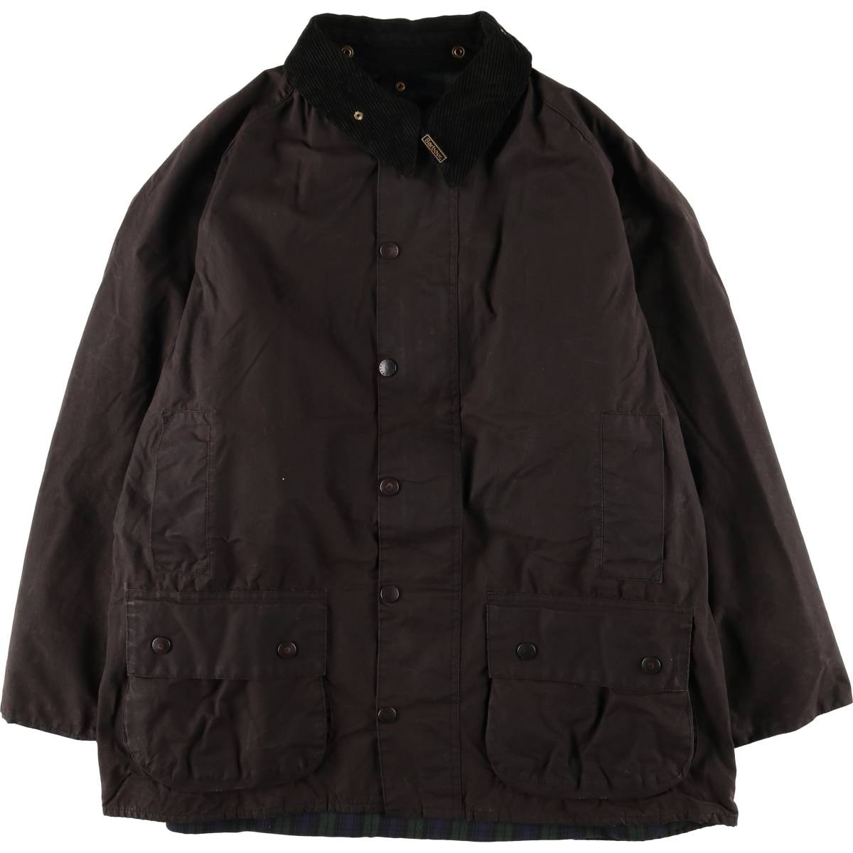 古着 80~90年代 バブアー Barbour BEAUFORT ビューフォート 旧3ワラント ワックスコットン オイルドジャケット 英国製 メンズXL相当 ヴィンテージ/eaa604996