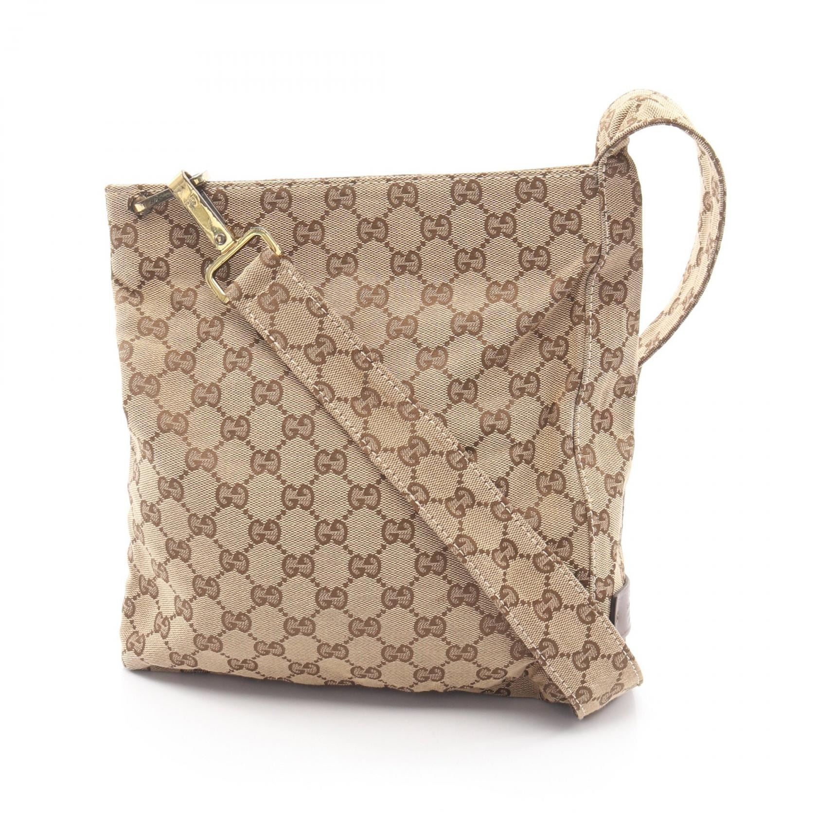 グッチ GUCCI GGキャンバス ショルダーバッグ バッグ キャンバス レディース ベージュ系 / ブラウン系 91761 【中古】