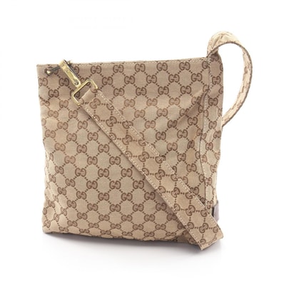 グッチ GUCCI GGキャンバス ショルダーバッグ バッグ キャンバス レディース ベージュ系 / ブラウン系 91761 【中古】