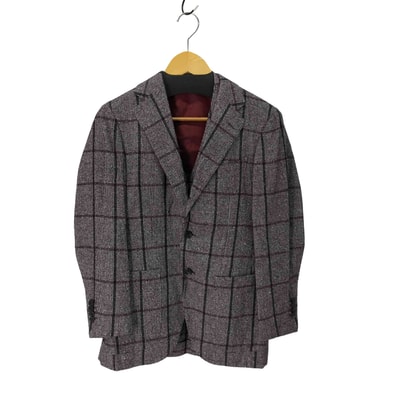 Custom tailor FERLA チェック柄 総裏 3B テーラード ジャケット ベスト 2ピース【1141749148567】