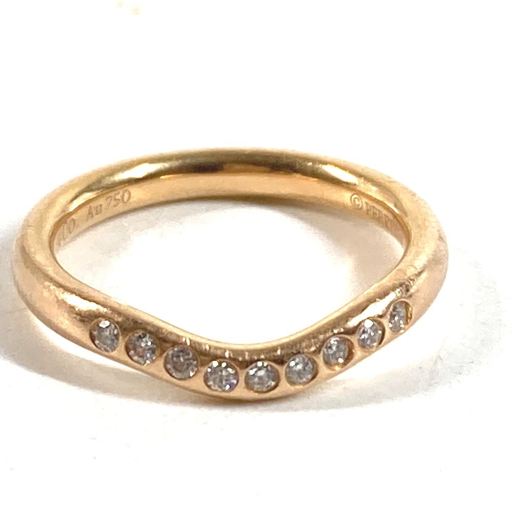 ティファニー TIFFANY&Co. カーブド バンドリング 9P 金 K18 18K WG アクセサリー ジュエリー ダイヤモンド ダイヤ リング・指輪 Au750 ピンクゴールド