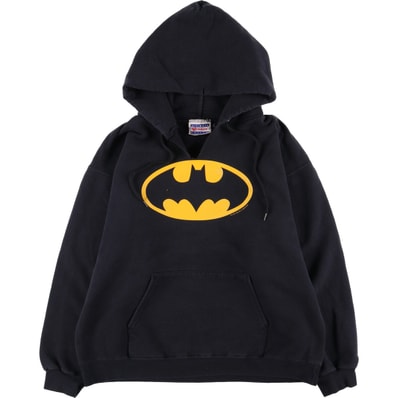 古着 00年代 ヘインズ Hanes BATMAN バットマン キャラクター スウェットプルオーバーパーカー メンズM相当/eaa574297