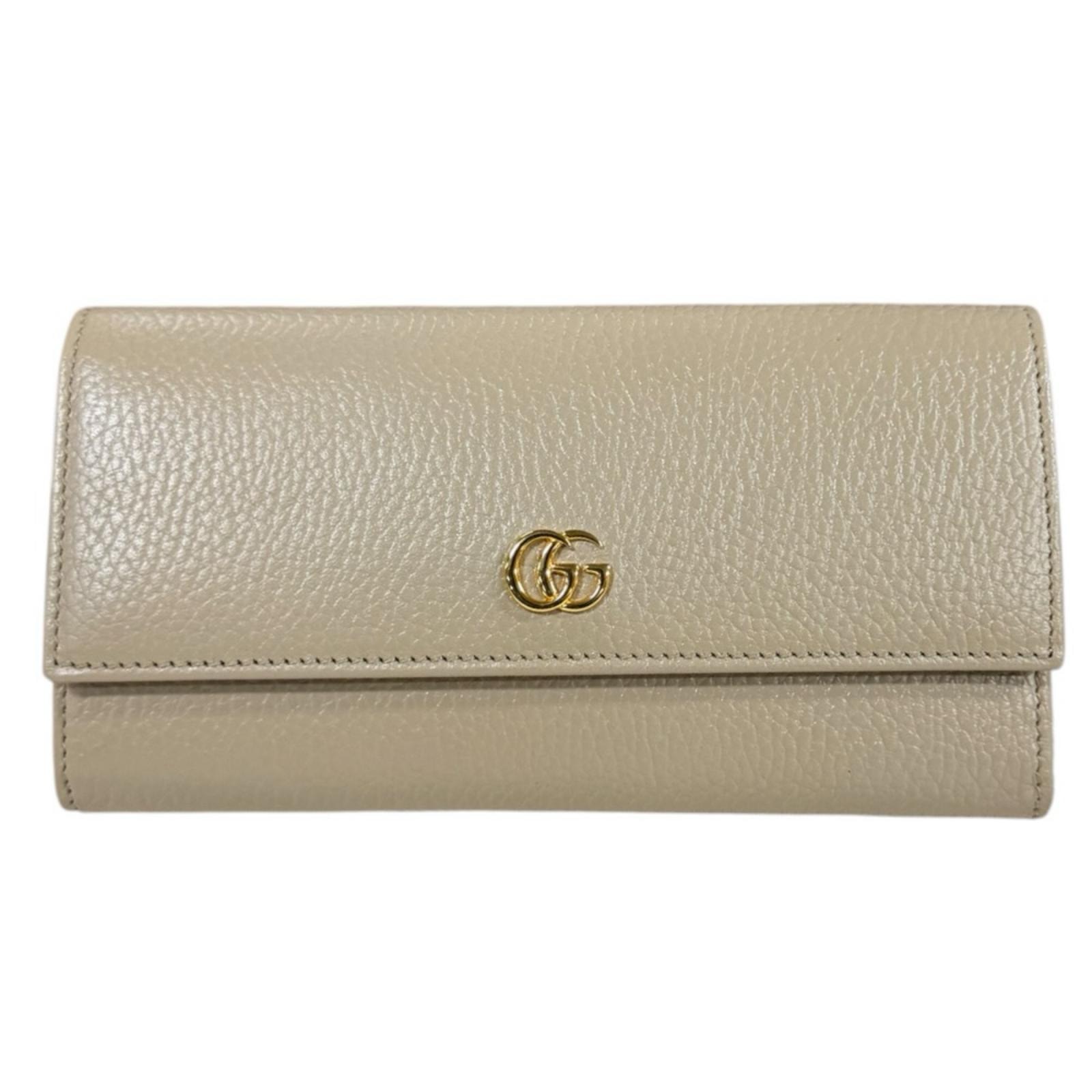 グッチ コンチネンタルウォレット ダブルG 長財布 レザー 456116 レディース GUCCI  中古