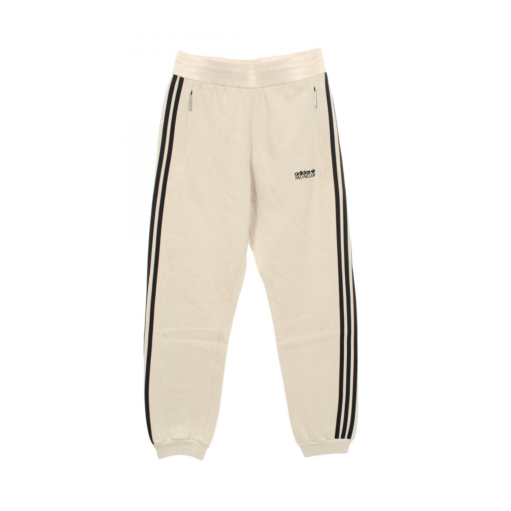 モンクレール MONCLER MONCLER GENIUS 3 × adidas JERSEY BOTTOMS 22 パンツ 衣料品 ボトムス コットン メンズ ベージュ系 / ブラック系 8H00005 【中古】