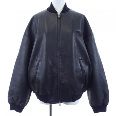 ミュウミュウ MIU MIU MIU MIU ロゴ MPV905 SOOO 1420 レザージャケット