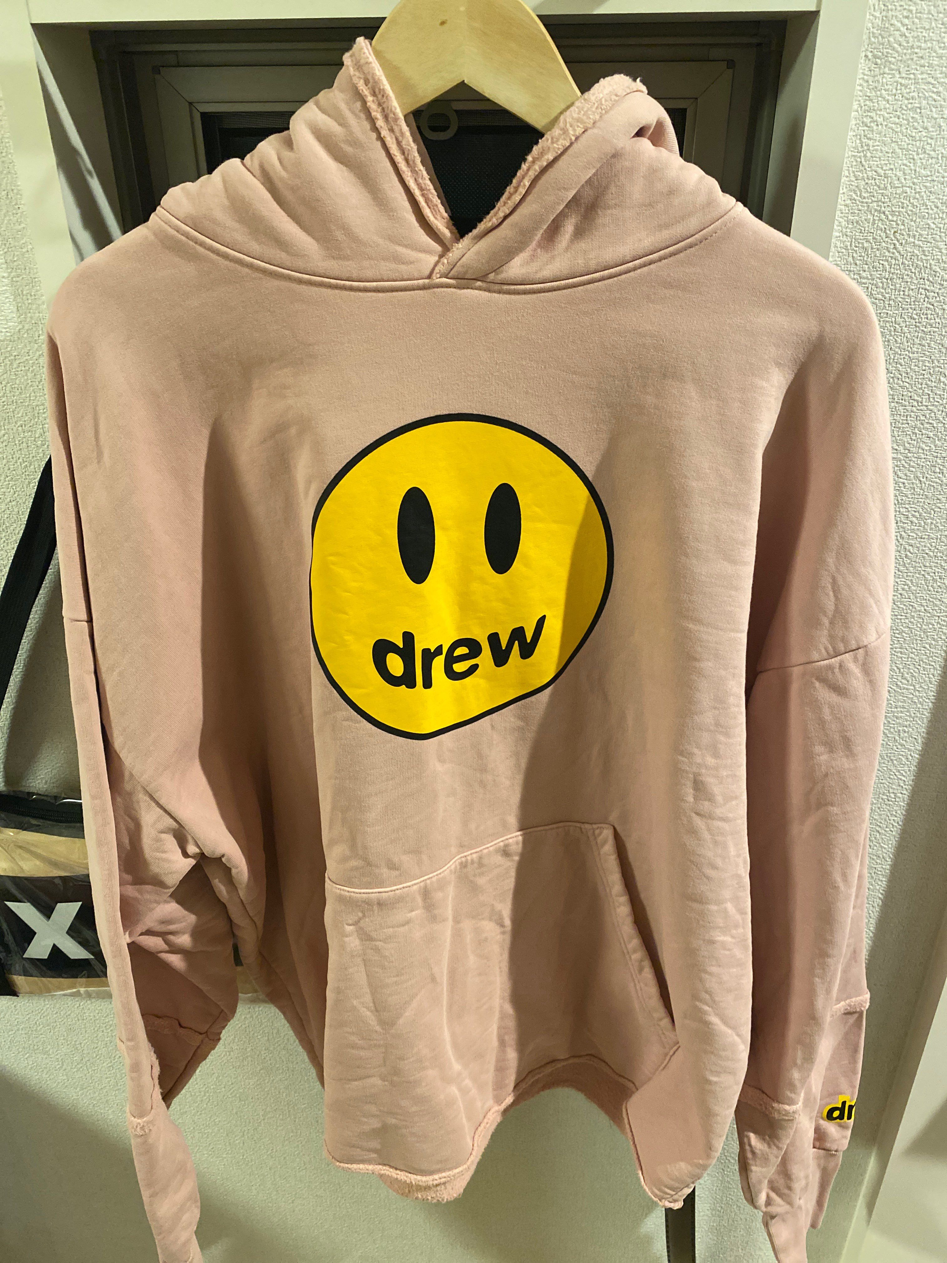 drew house mascot deconstructed hoodie "Dusty Rose"