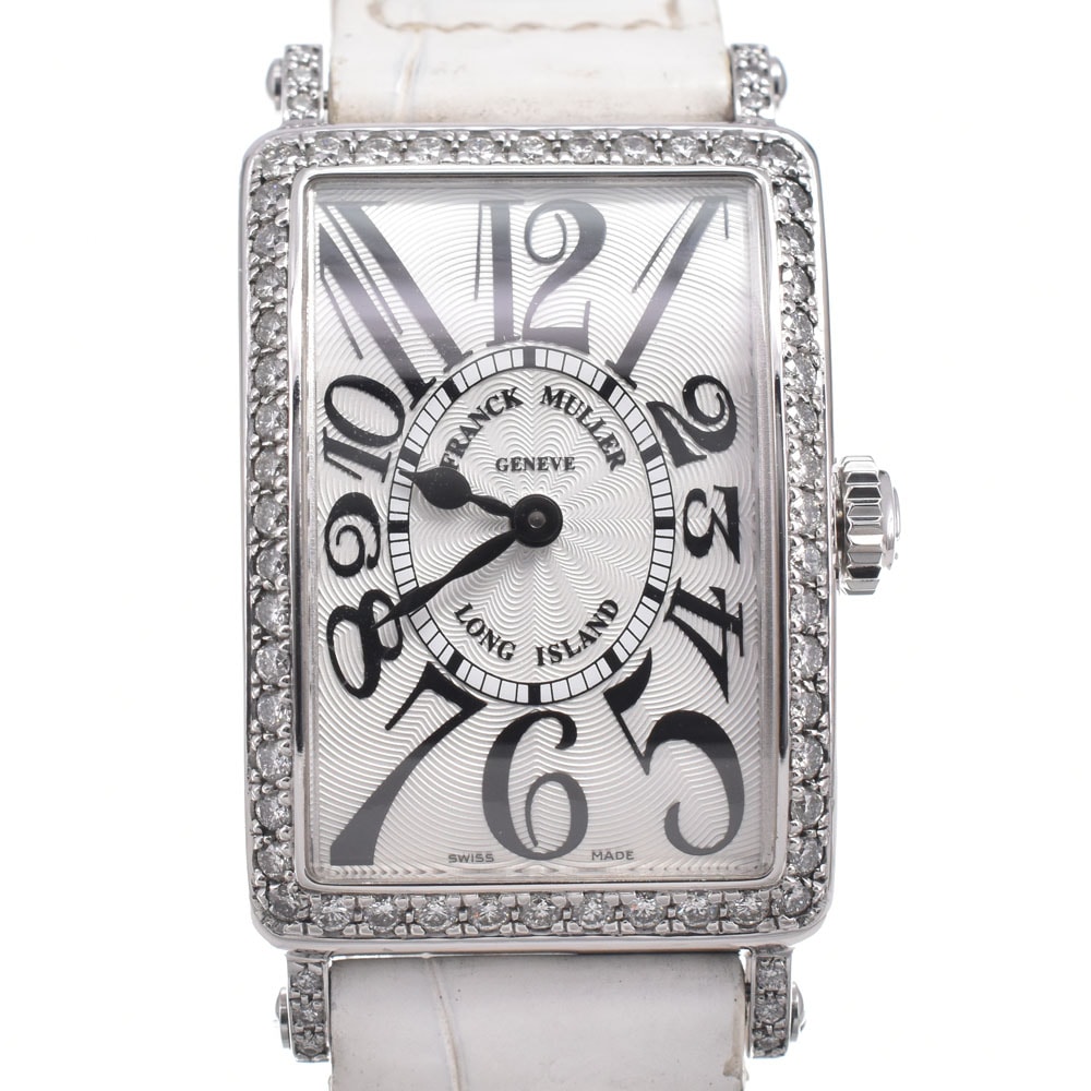 フランクミュラー FRANCK MULLER 902QZD1R ロングアイランド ダイヤモンド クォーツ レディース 美品 箱・保証書付き 腕時計 M#151016