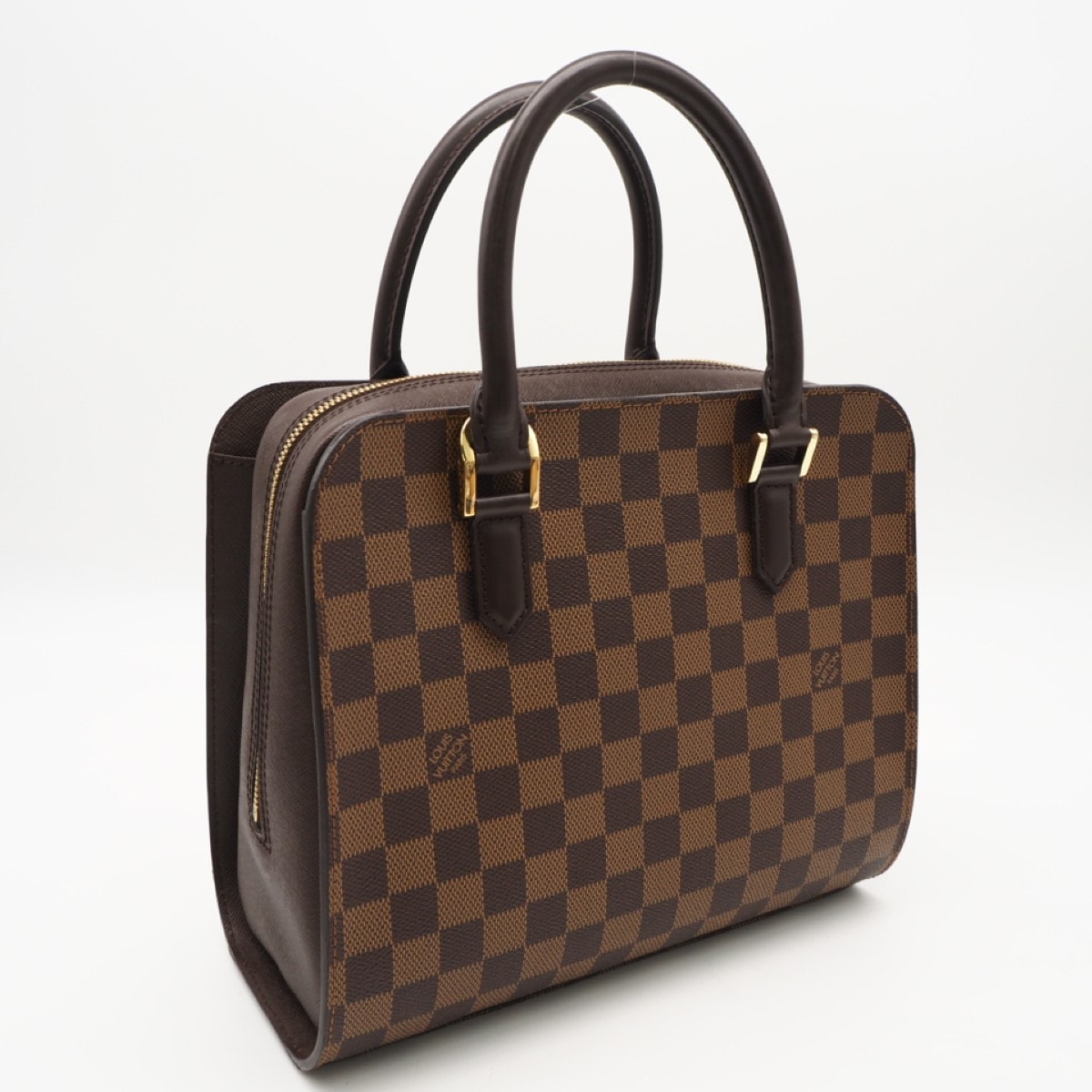 LOUIS VUITTON ルイ・ヴィトン ダミエ トリアナ N51155 ハンドバッグ ブラウン コーティングキャンバス レザー レディース