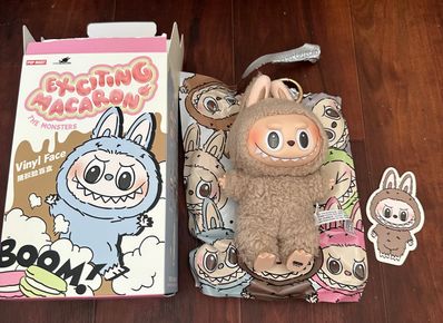 POP MART THE MONSTERS (LABUBU) Exciting Macaron Plush Series TOFFEE