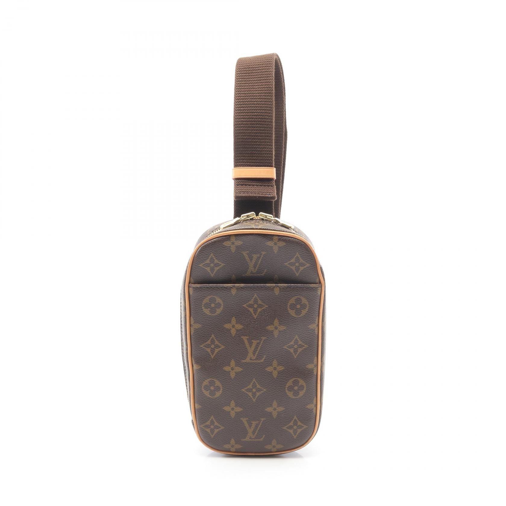 ルイ・ヴィトン LOUIS VUITTON ポシェットガンジュ ウエストバッグ ボディバッグ バッグ PVCコーティングキャンバス レザー モノグラム メンズ レディース ブラウン系 M51870 【中古】