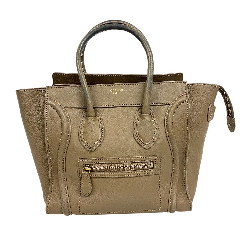セリーヌ CELINE ハンドバッグ ラゲージ マイクロショッパー ベージュ