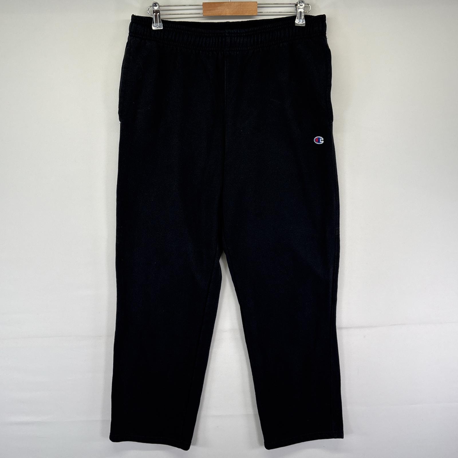 古着 チャンピオン Champion スウェットパンツ ワンポイントロゴ イージーパンツ スポーツ 長ズボン L  ブラック メンズ