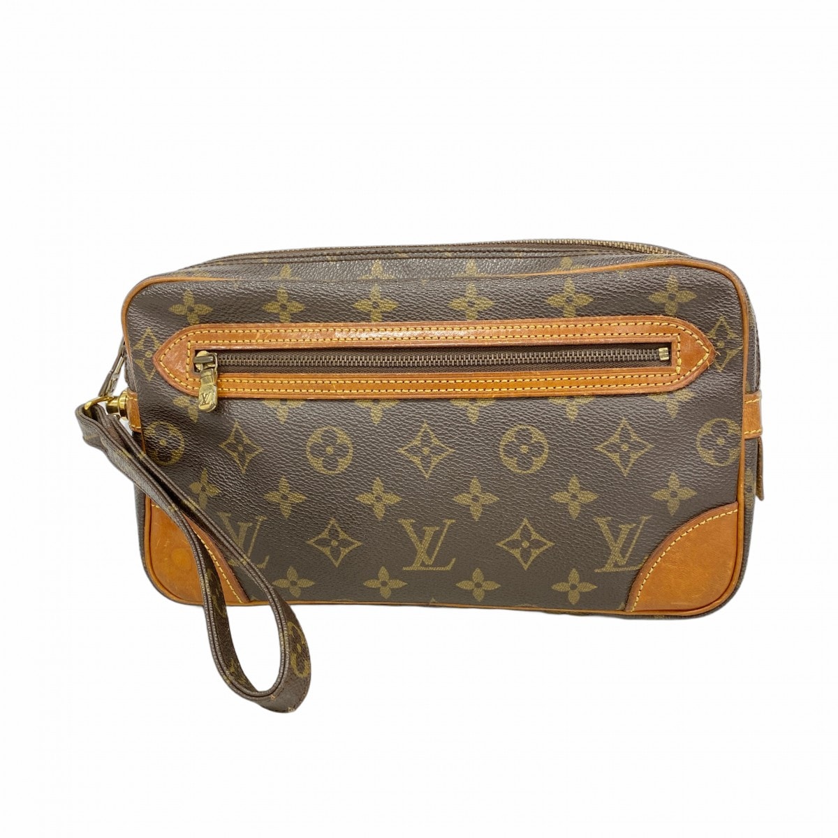 【6ce6184】ルイヴィトン クラッチバッグ モノグラム マルリードラゴンヌGM M51825 ブラウン【中古】メンズ