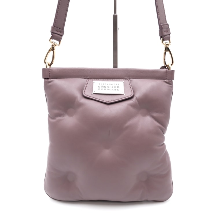 Maison Margiela(メゾン マルジェラ)グラム スラム ショルダーバッグ キルティング レザー ピンク系 ゴールド金具 レディース【中古】
