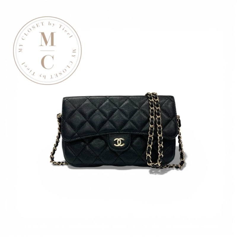 シャネル CHANEL バッグ ショルダーバッグ ブラック ゴールド ココマーク チェーンウォレット