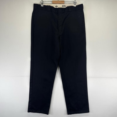 古着 ディッキーズ Dickies パンツ 874 ワークパンツ ワンポイントロゴ 大きいサイズ W40×L32 ブラック系 メンズ