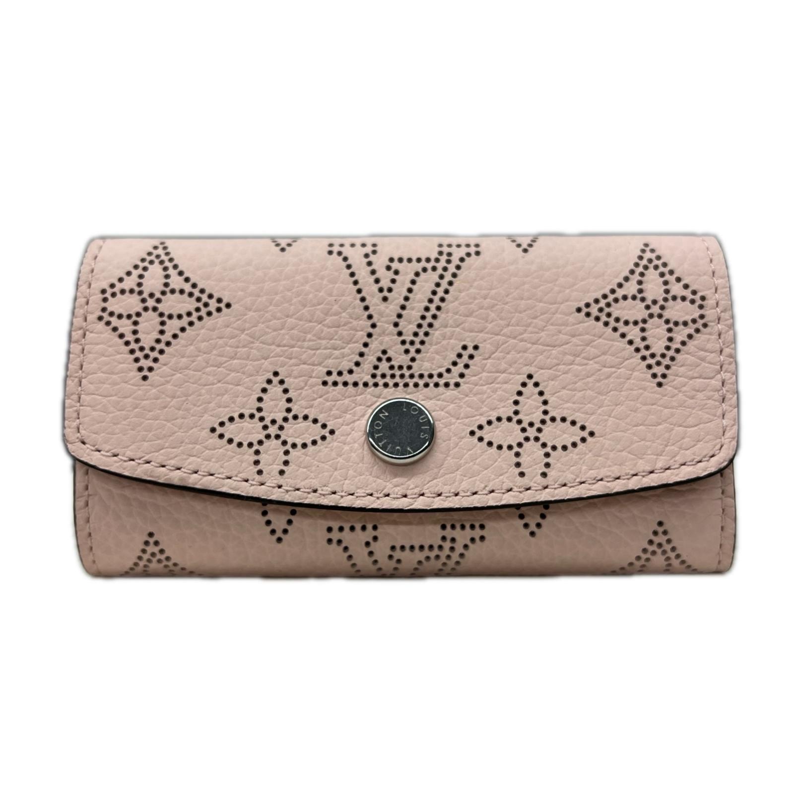 LOUIS VUITTON 展示品級美品 ルイヴィトン キーケース ミュルティクレ 4 モノグラムマヒナ ジャスミンピンク M82760 レザー RFID確認済 ピンク 4連フック LV ヴィトン SAランク 中古 鑑定済【定価¥62,700】