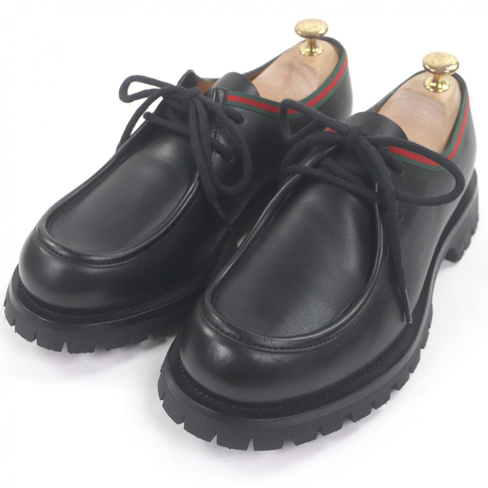 未使用品 グッチ デッキシューズ ブラック メンズ 7 643721