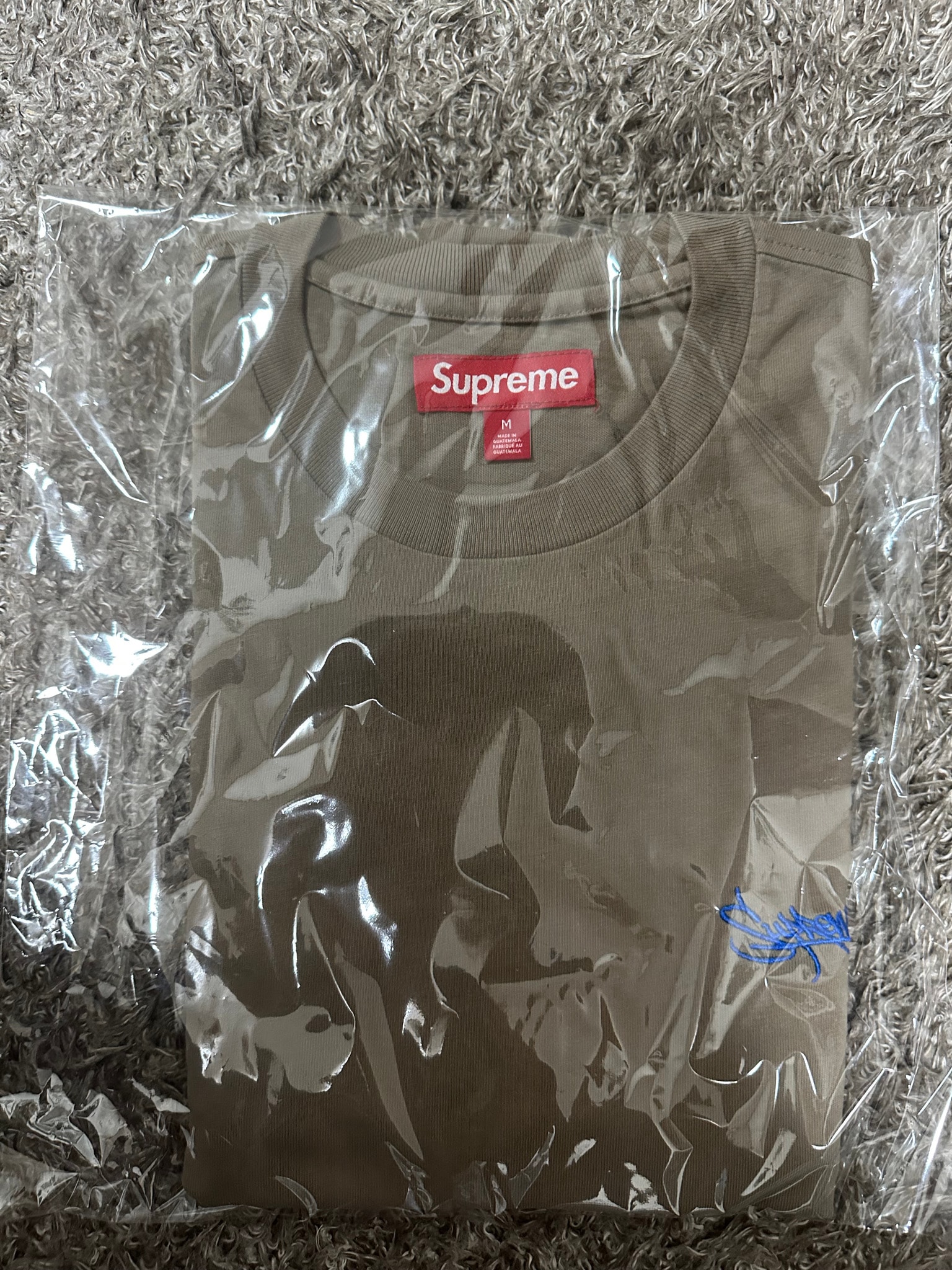 Supreme Washed Tag S/S Top "Dark Tan"