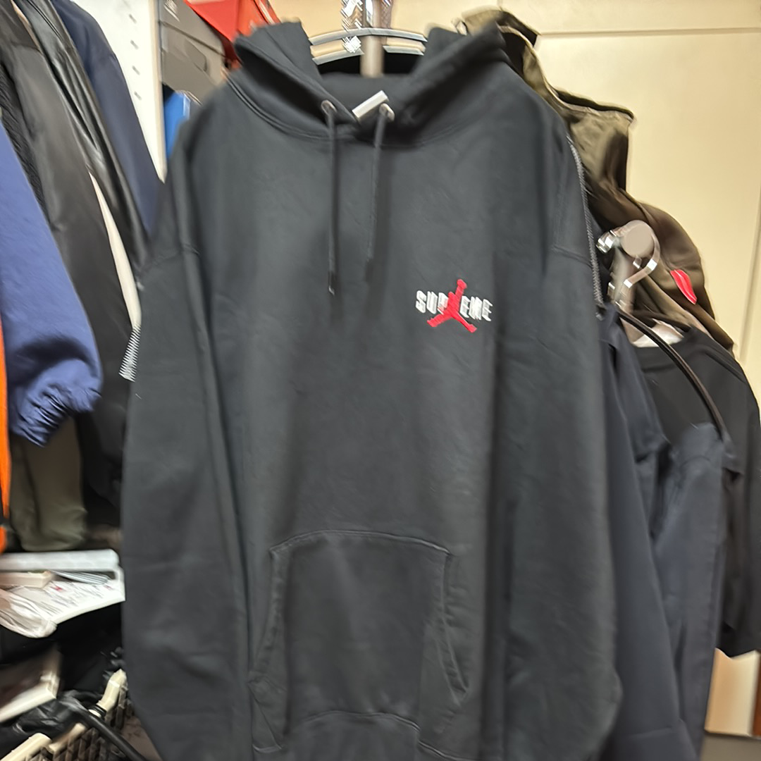 Supreme x Jordan Hooded Sweatshirt "Black"
