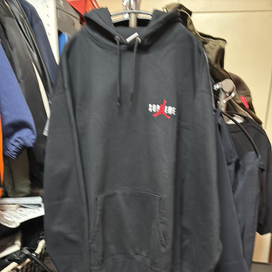 Supreme x Jordan Hooded Sweatshirt "Black"