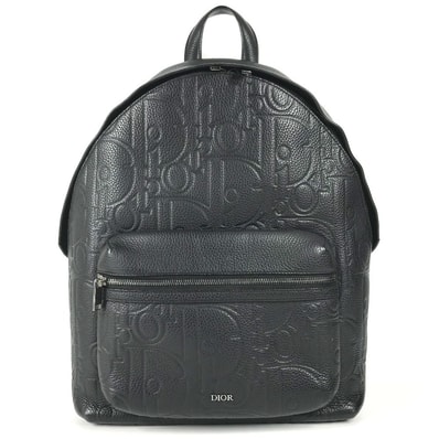 ディオール Dior Dior Rider ジップ付き バックパック カバン バックパック 総ロゴ リュックサック レザー ブラック