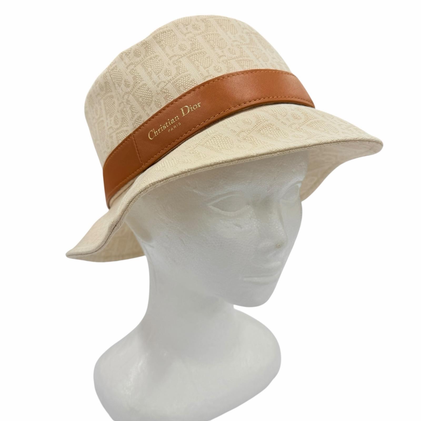 極美品 クリスチャンディオール ハット 58 CPB06132ECOB