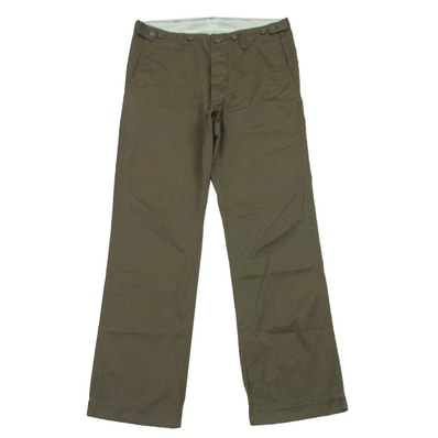 VISVIM ビズビム CHINO PANTS サスペンダーボタン付き 5ポケット ボタンフライ パンツ カーキ系 グレイッシュカーキ系 M【中古】