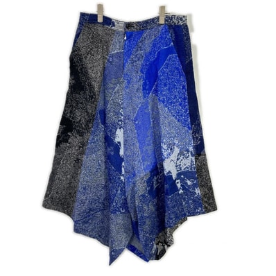 ワイズ YC-P09-116 ブルー 総柄 イージースカート