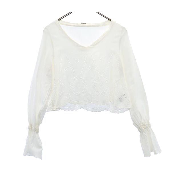 furfur 長袖 レース カットソー
