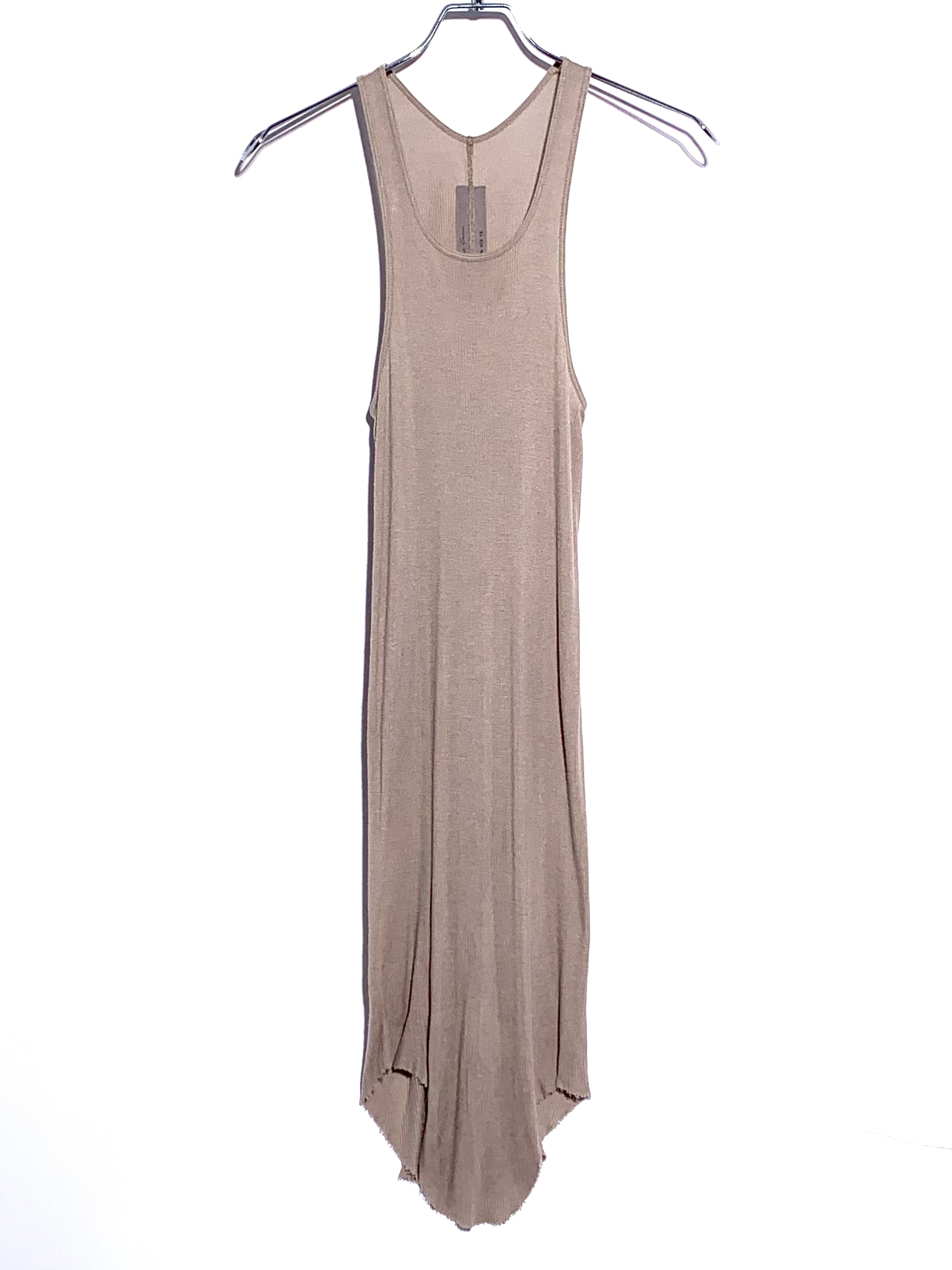 Rick Owens BASIC MINI RIBBED TANK TOP gray