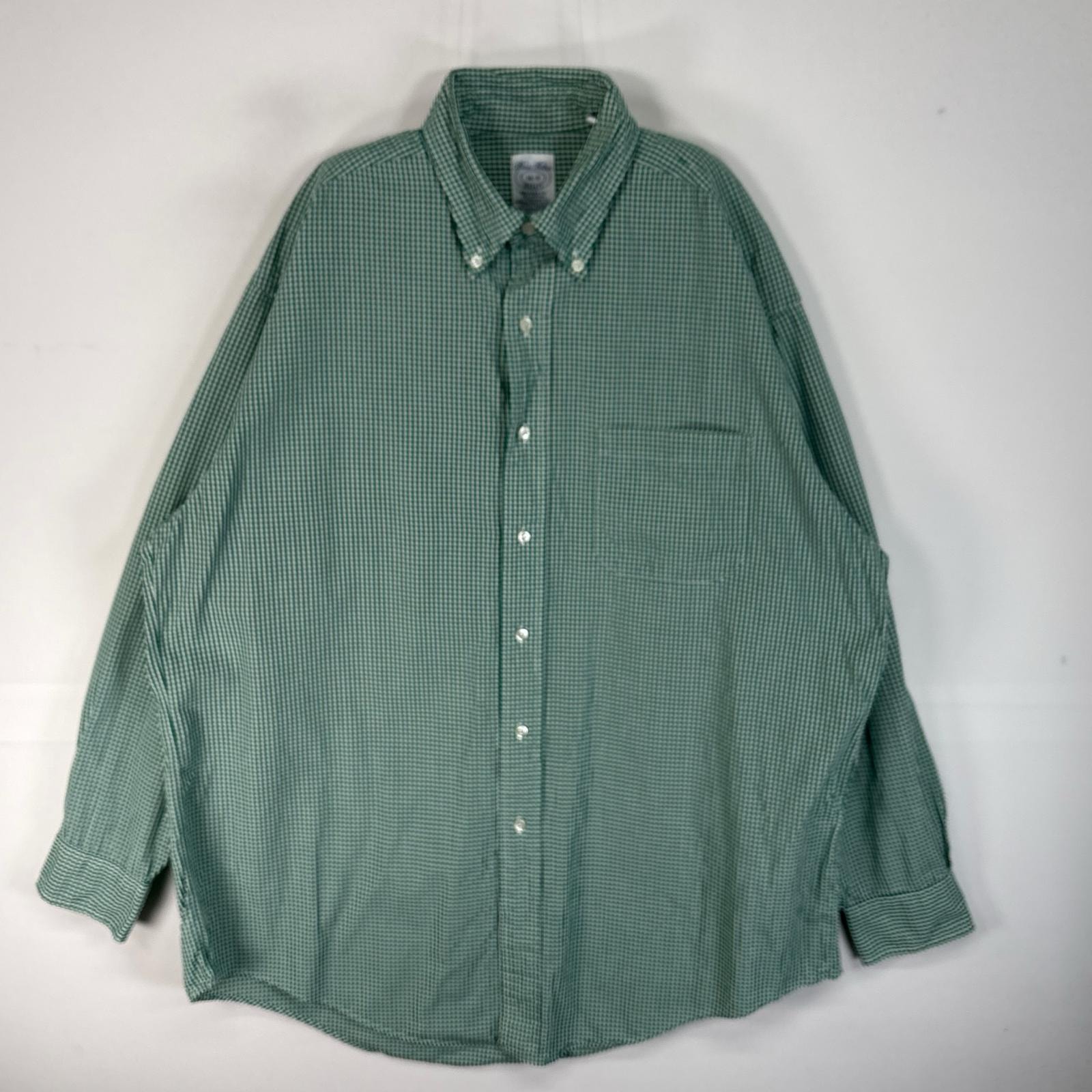 古着 ブルックスブラザーズ Brooks Brothers 長袖シャツ USA製 MAKERS RELAXED FIT L  グリーン系 チェック メンズ